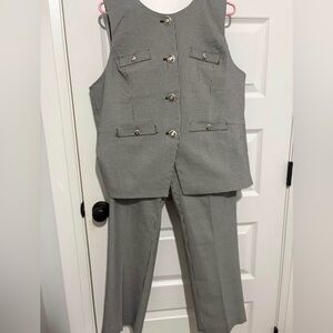 NWT Haver & Blair Houndstooth Pants and Vest Set Size XL